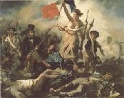 Eugene Delacroix Liberty Leading the People (mk05) oil on canvas